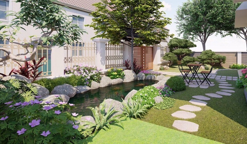 THIẾT KẾ THI CÔNG SÂN VƯỜN BIỆT THỰ CẦN THƠ