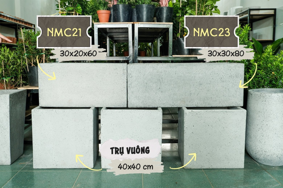Chậu trồng cây bê tông, xi măng tại Cần Thơ