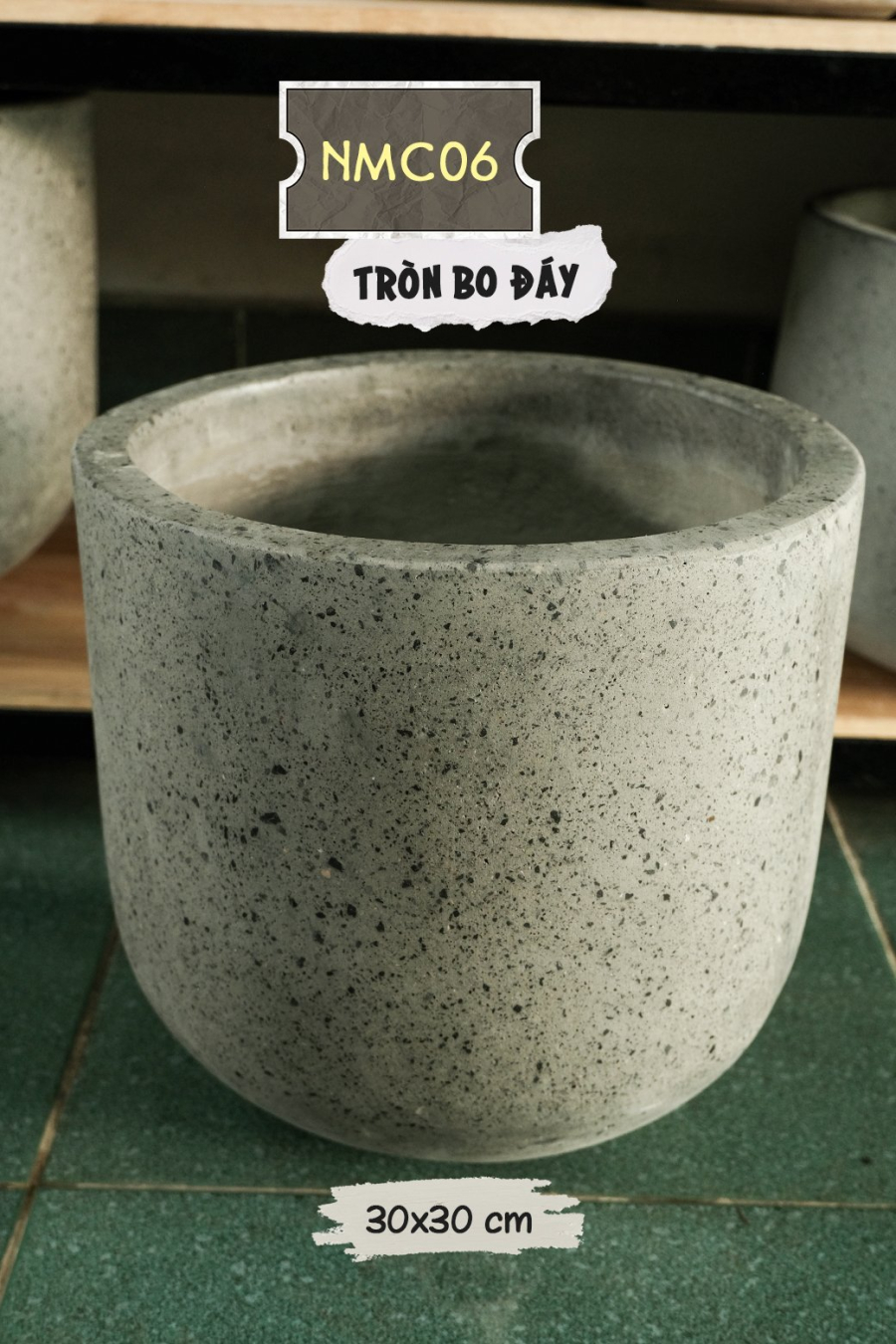 Chậu bê tông bầu